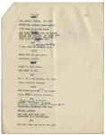 Moe Howard's Signed 15pp. Script From a Scene in a Stooges Movie With Shemp, Hand-Annotated by Moe for Curly Joe Instead -- Likely Edited for a Charity Performance -- 8.5'' x 11'', Very Good